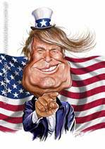 Donald Trump cartoon karykatura