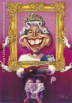 Elizabeth Bowes Lyon cartoon karykatura